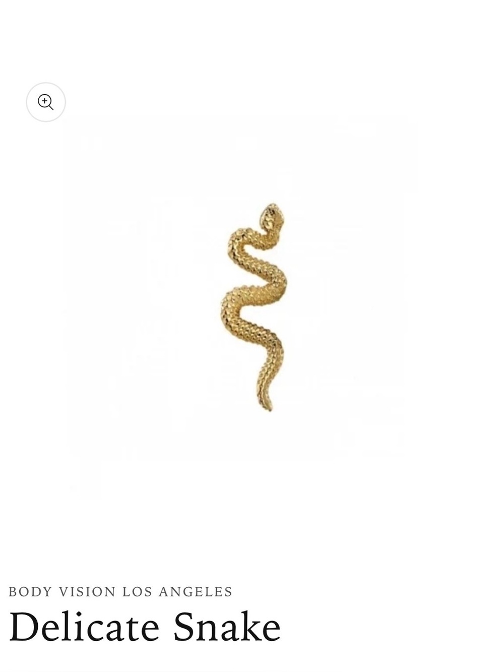 BVLA Delicate Snake Threaded End